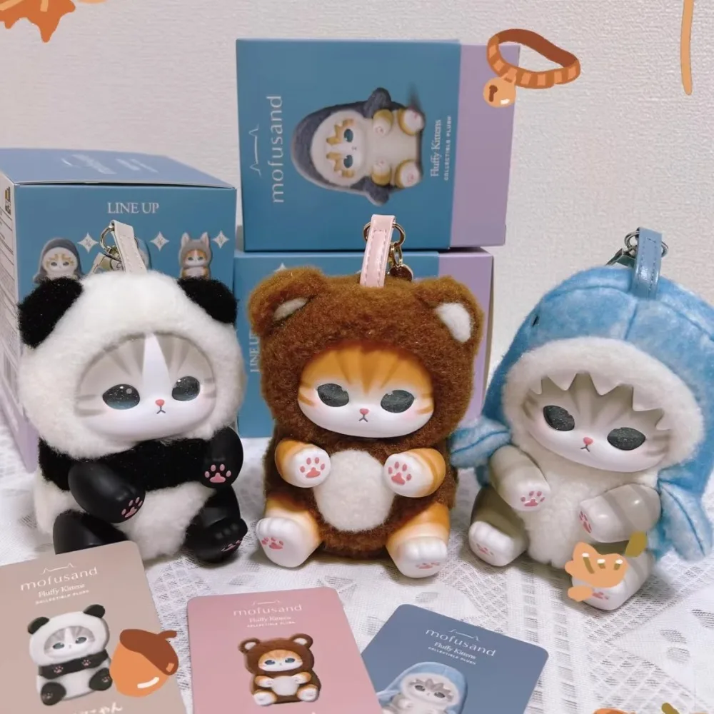 Mofusand Katze Sandy Glänzender Hai Harz-Plüsch-Taschenanhänger Überraschungs-Blindbox-Puppe Mädchen-Geburtstagsgeschenk Blind Bag Blind Box Figuren Spielzeug – Detail 2