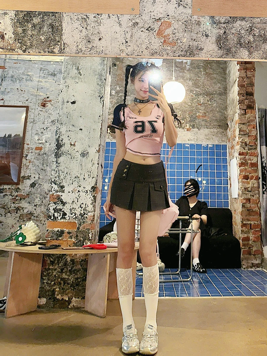 تي شيرت Aviva on Earth American Print Design ort Sve Slim Fit للسيدات Dopane Spicy ort Sle بنمط إبداعي... #2