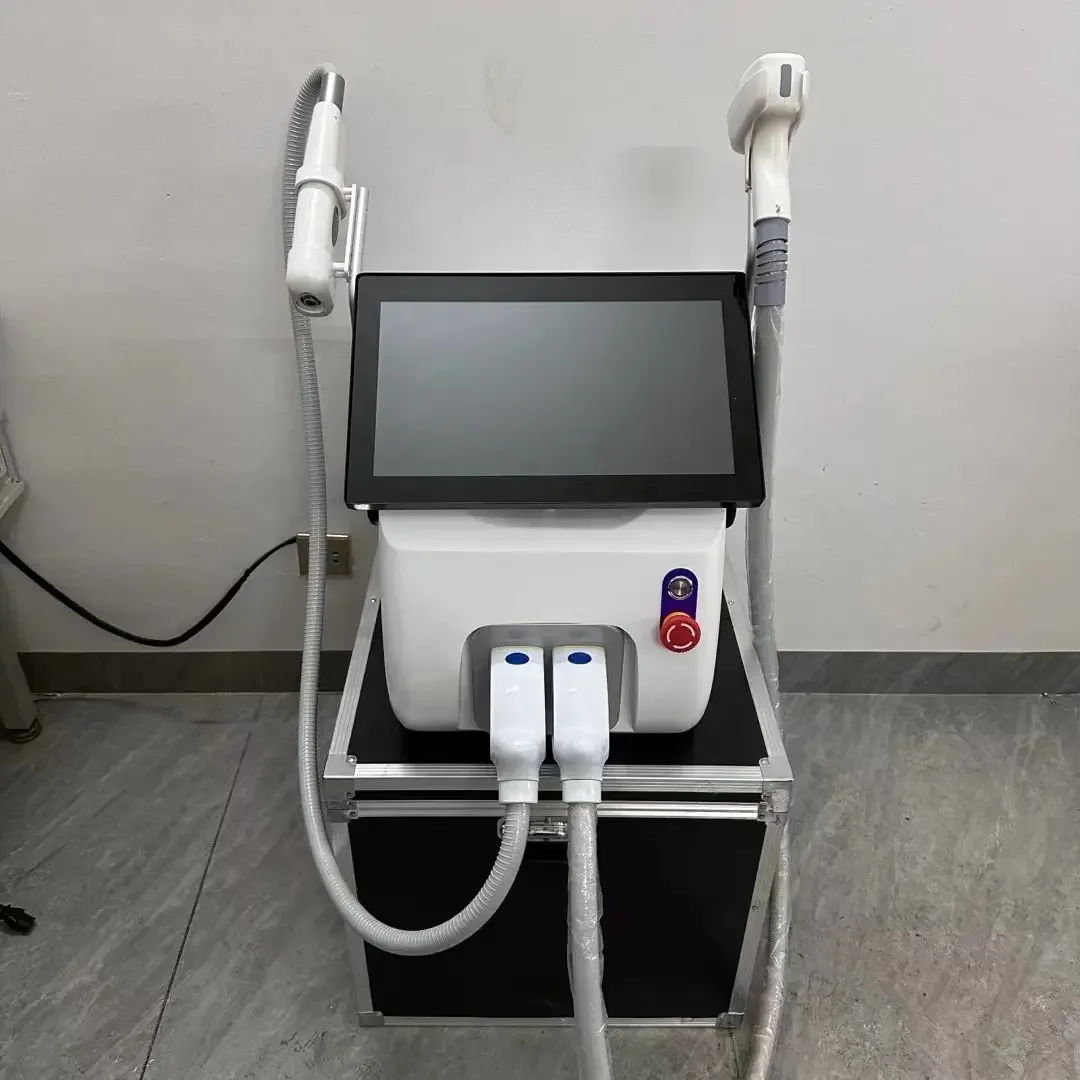 Máquina portátil de depilación láser 2 en 1, máquina de depilación con diodo, máquina de eliminación de tatuajes con láser