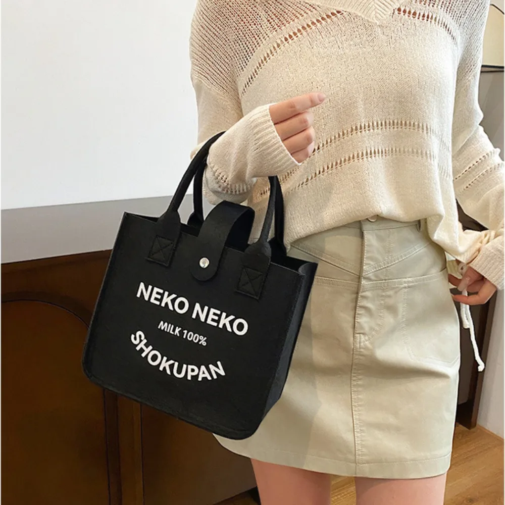 Bolso de hombro de fieltro de gran capacidad, bolsa de mamá reutilizable, bolso de mano informal de moda, suministros de equipaje, gran oferta