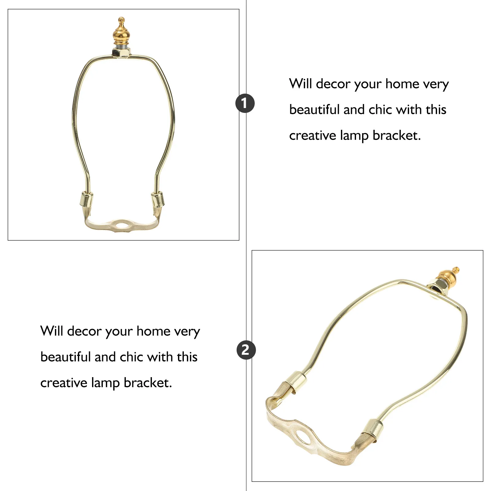6 Inch Electroplated Horn Lamp Frame Bracket Stoved Varnish Finish Lampshade Support for Floor Table Lighting Fixtures