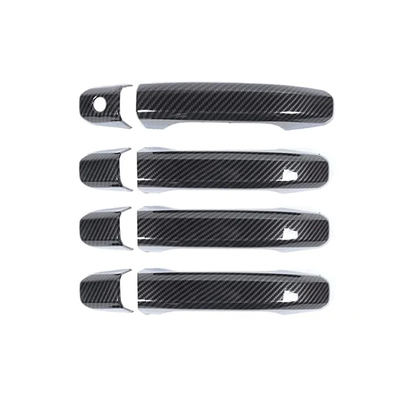 

Outer Door Handle Covers Trim Exterior Accessories for Chevy Silverado GMC Sierra 2014-2020 ,ABS Carbon Fiber