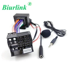 Biurlink Bluetooth Microphone AUX IN Harness Cable for Audi TT 2007-2010,TTS Coupe,Roadster Chorus II+ EU Quadlock Connector
