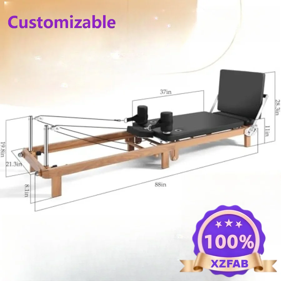 Factory Direct 2026 Top RatedFoldable Pilates Reformer Pilates Square Box Set90 Pre-Assembled Home Gym for Women Men Workouts Bu
