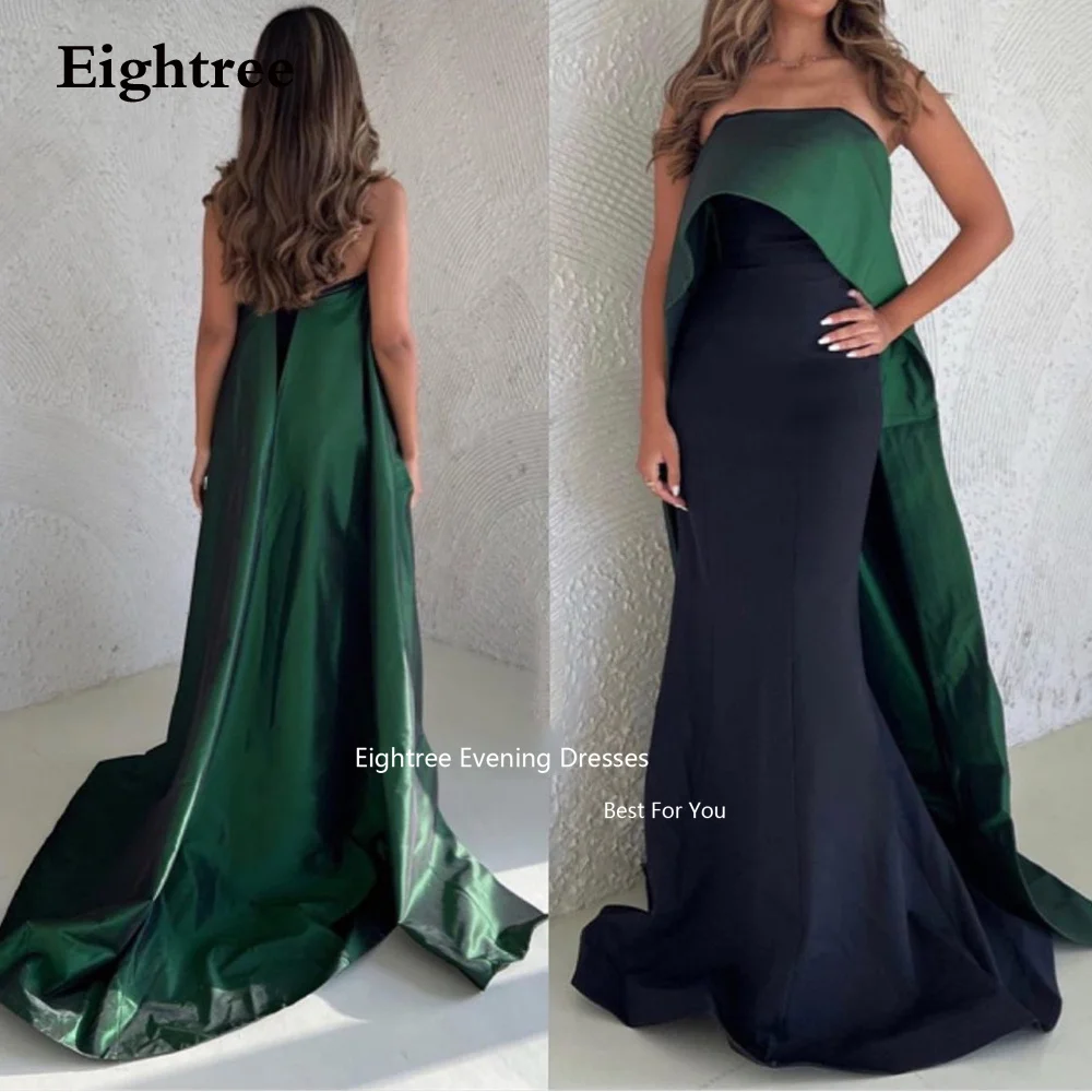 

Eightree Formal Arabia Evening Dresses Mermaid Backless Straplkess Black And Green Abendkleider Luxus 2023 Party Dresses Woman