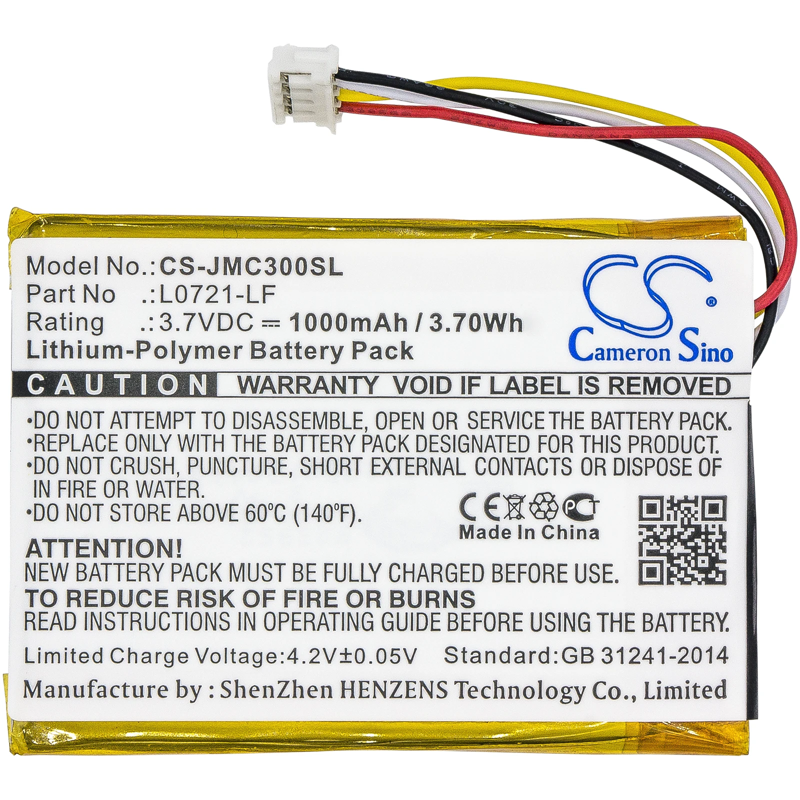 CS 1000mAh   Battery For JBL L0721-LF Clip 3  Clip 3AN  Clip 3SAND