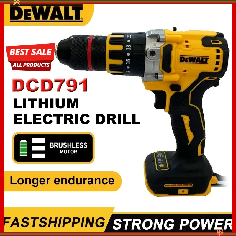 

DEWALT Compact Cordless Drill Brushless Motor Drill Screwdriver Multi functional Drive Home Rechargeable Electric Tools DCD791