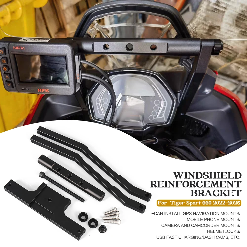 

Motorcycle Accessories GPS Navigator Mount Bracket Phone Holder Black New For Tiger Sport 660 2022 2023 2024 2025