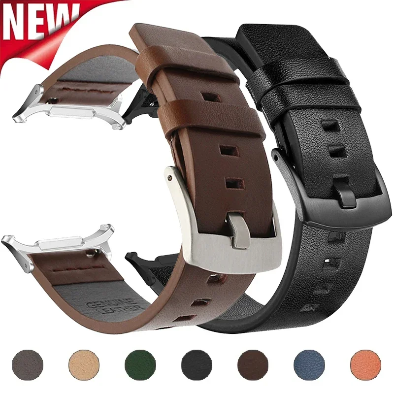 Correa de cuero sin huecos para Samsung Galaxy Watch 7 Ultra 47mm pulsera de negocios para Galaxy Watch Ultra 47mm Correa