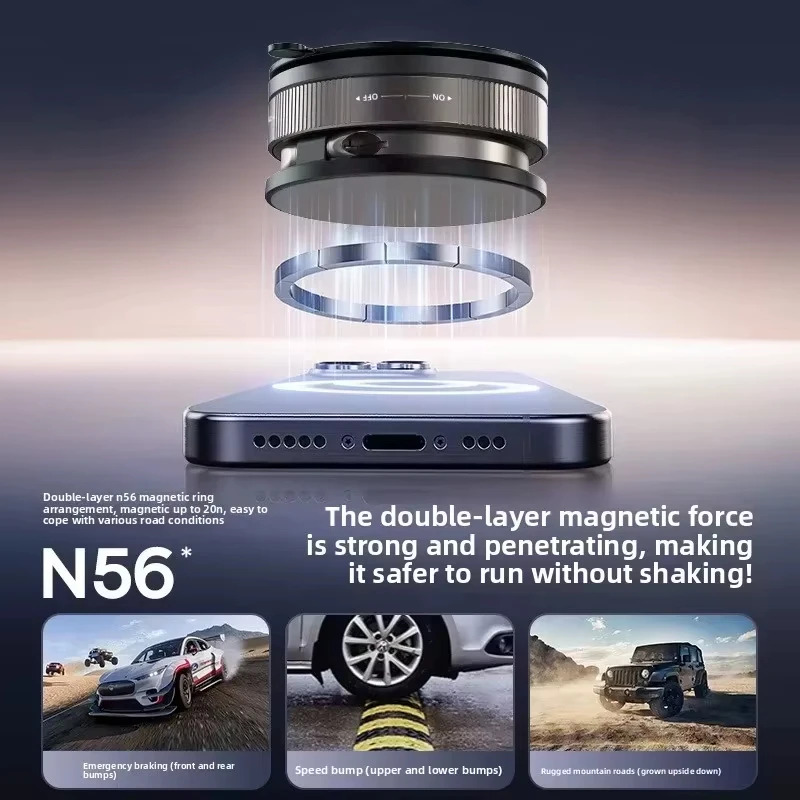 Xiaomi Phone Holder 360°Rotation Magnetic Car Mechanical Stand Vacuum Suction Cup Adsorption Bracket Navigation Universal Holder