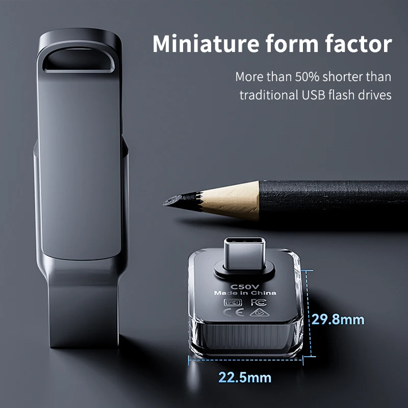 USB 3.2 Lexar C50V USB Type-C Pendrive do rejestracji jazdy 64GB 128GB 256GB Szybki Mini U Disk Pendrive Pamięć USB — zdjęcie produktu 4