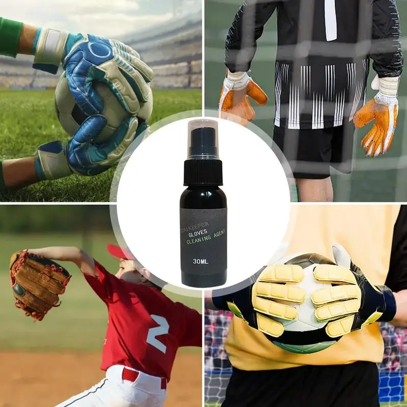 Goalkeeper Glove Spray 30ml Football Grip Spray for Goalkeeping Gloves Non-slip Enhanced Sticky Non-Slip and Cleaning Gloves