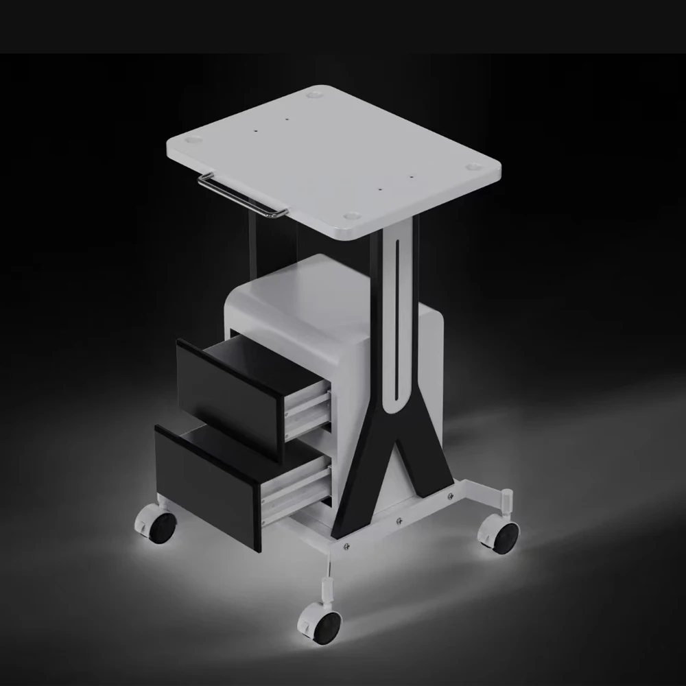 New Design Commercial Furniture Facial Spa Machine Metal Cart Beauty Salon Trolley With 4 Wheels