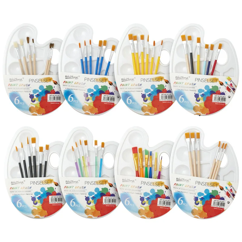 Color Palette Brush Set Plastic Multi Grid Color Palette for Gouache/watercolor/acrylic/oil Painting Art Painting Supplies