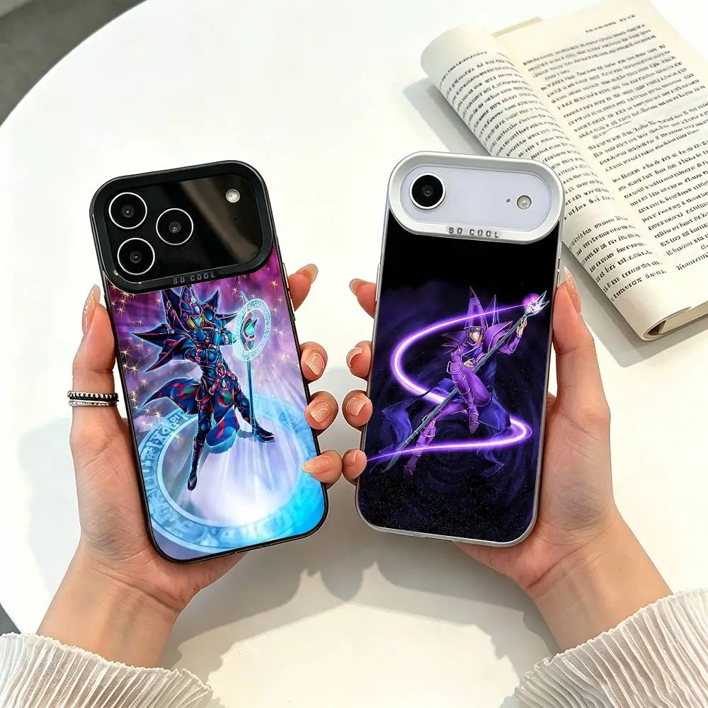 Y-Yu-Gi-Oh Dark -Magician Girl &  Dark Magician Phone Case For iPhone 17,16,15,14,13,12 Plus Pro Max Colored Silver  Funda Bumbe