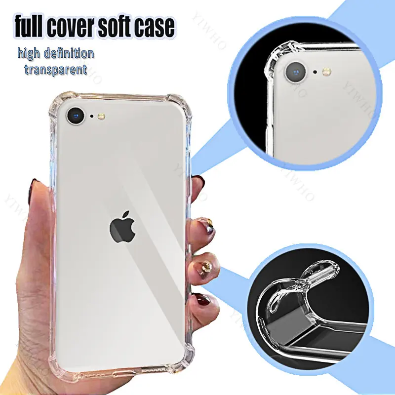 Clear Phone Soft Case for Iphone SE 2022 TPU HD Transparent for Iphone Se2022 4.7