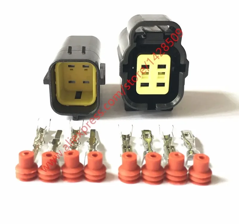 1 Set 4 Pin 174259-2 318623-5 Female And Male Way Waterproof Wire Connector Plug Car Auto Sealed Car Truck Denso Connectors