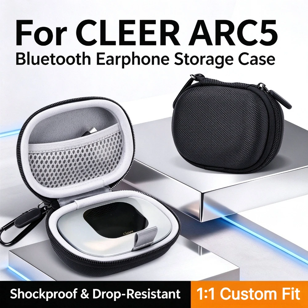Portable Earbuds Case for Cleer ARC 5 Open-Ear earphone Storage Bag Cleer ARC 6 Hard Shell Shockproof Carrying Case with Zipper