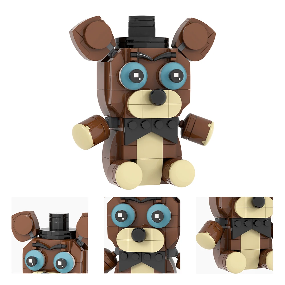 MOOXI Horror Game Series Set MOC Bricks Cartoon Toy Bear Model DIY Building Block Kids Toys Gift MOC1465 MOC1466 MOC1467 MOC1468