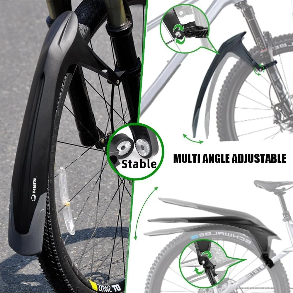 

RBRL MTB Bike Fender Widen Bicycle Mudguard for 26"/27.5"/29" Mountain Cycling Front Rear Quick Release Fender Bike Accessories