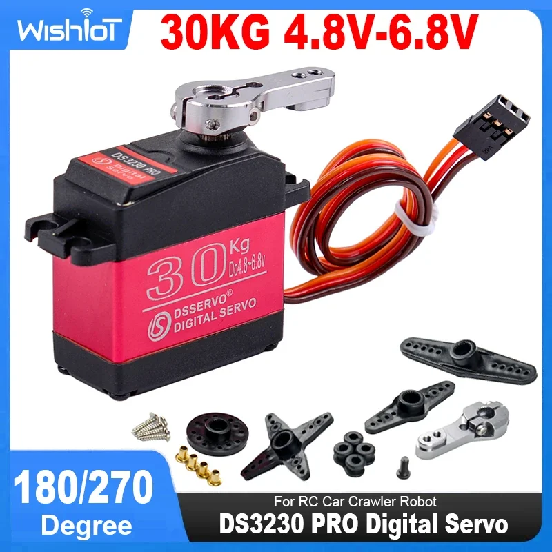 DS3230 PRO Digital Servo Motor 30KG 6V Large Torque 180/270 Degree Waterproof IP66 with 25T Servo Arm For RC Car Crawler Robot