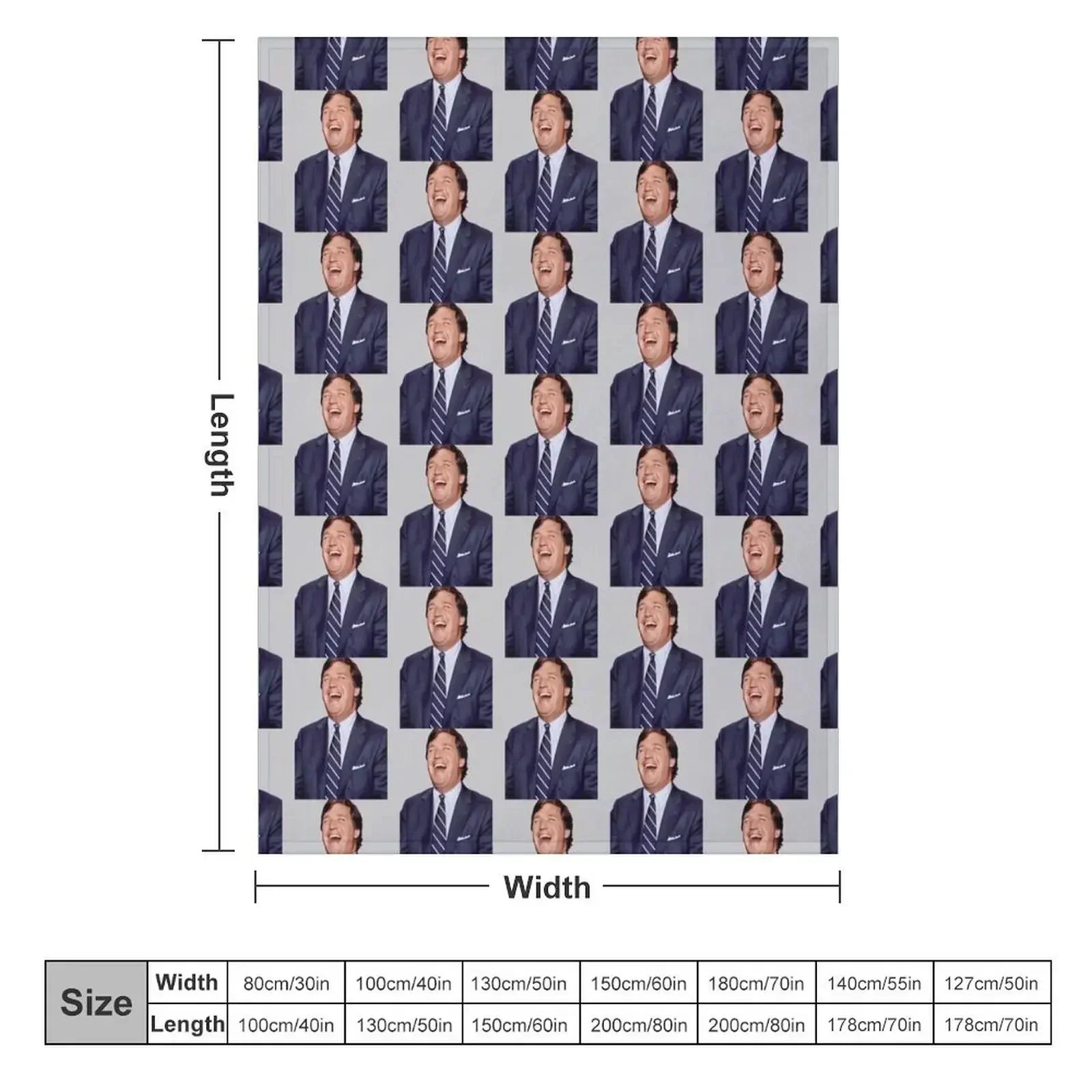 Tucker Carlson Throw Blanket Camping Sleeping Bag heavy to sleep Blankets