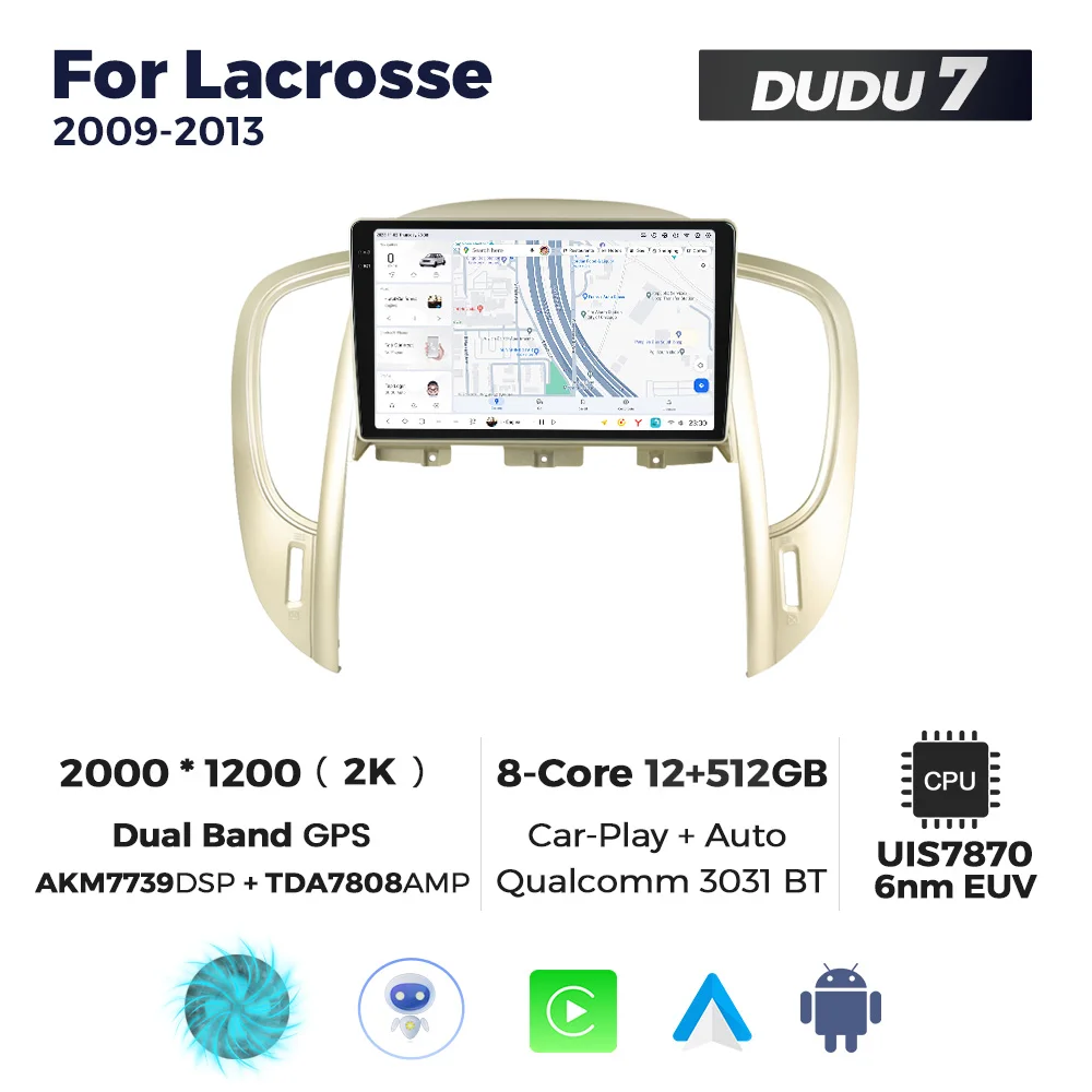 Mekede DUDU6 DUDU7 12+512GB Android Car Dvd Car Stereo For Buick Lacrosse 2009-2013 Multimedia For Car 2K HD QLED Screen