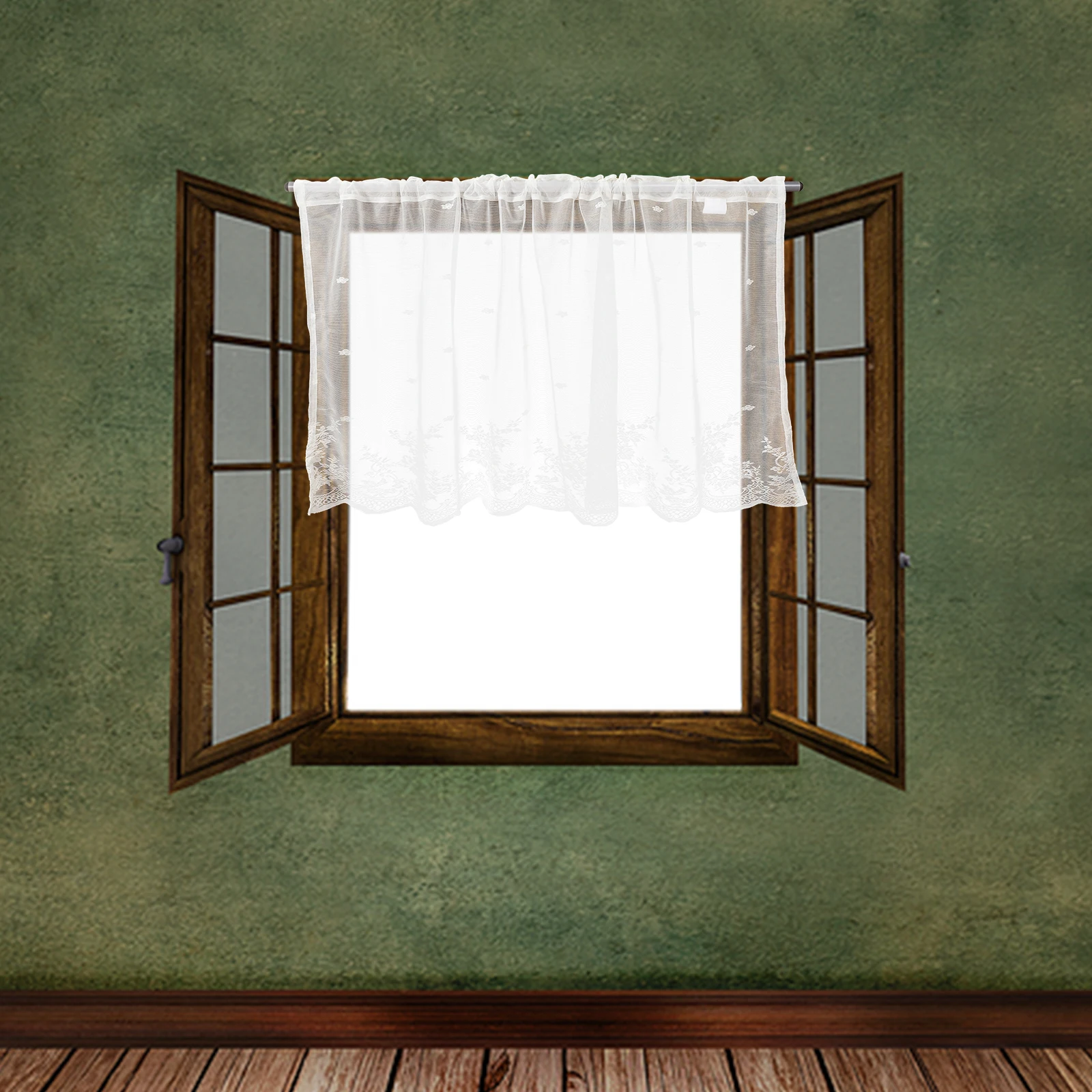 

Coffee Kitchen Short Decor Floral Curtains Drape Wash Kitchen Valance Curtains Room Window Over Sink Practical Use