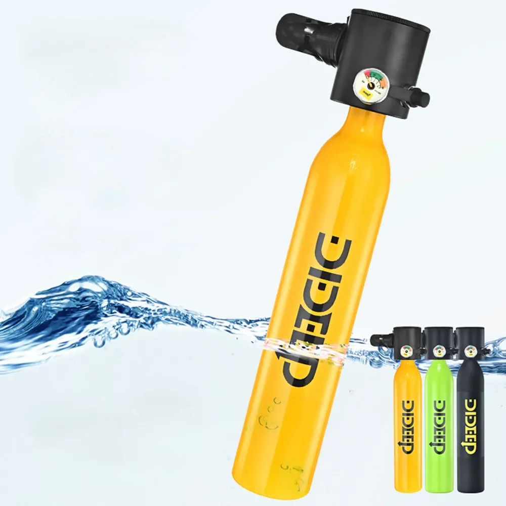 DIDEEP 0.5L Mini Scuba Oxygen Cylinder Air Tank Scuba Reserve Air Tank Pump Snorkeling Gear Snorkeling Diving Equipment