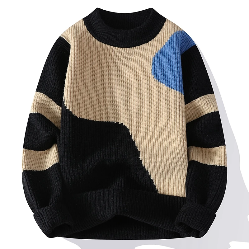 Knitted Sweater Autumn Fashion Sweater Male Pullover Men's Streetwear Casual Knit Men's Jumpers Spring Sweat-shirt Men Clothing