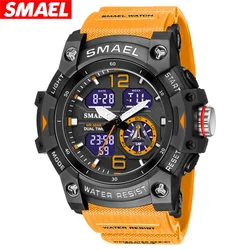 SMAEL 8007 Digital Watches for Men Outdoor Cool Transparent Alarm Clock Calendar Waterproof Luminous Sports Man Electronic Watch