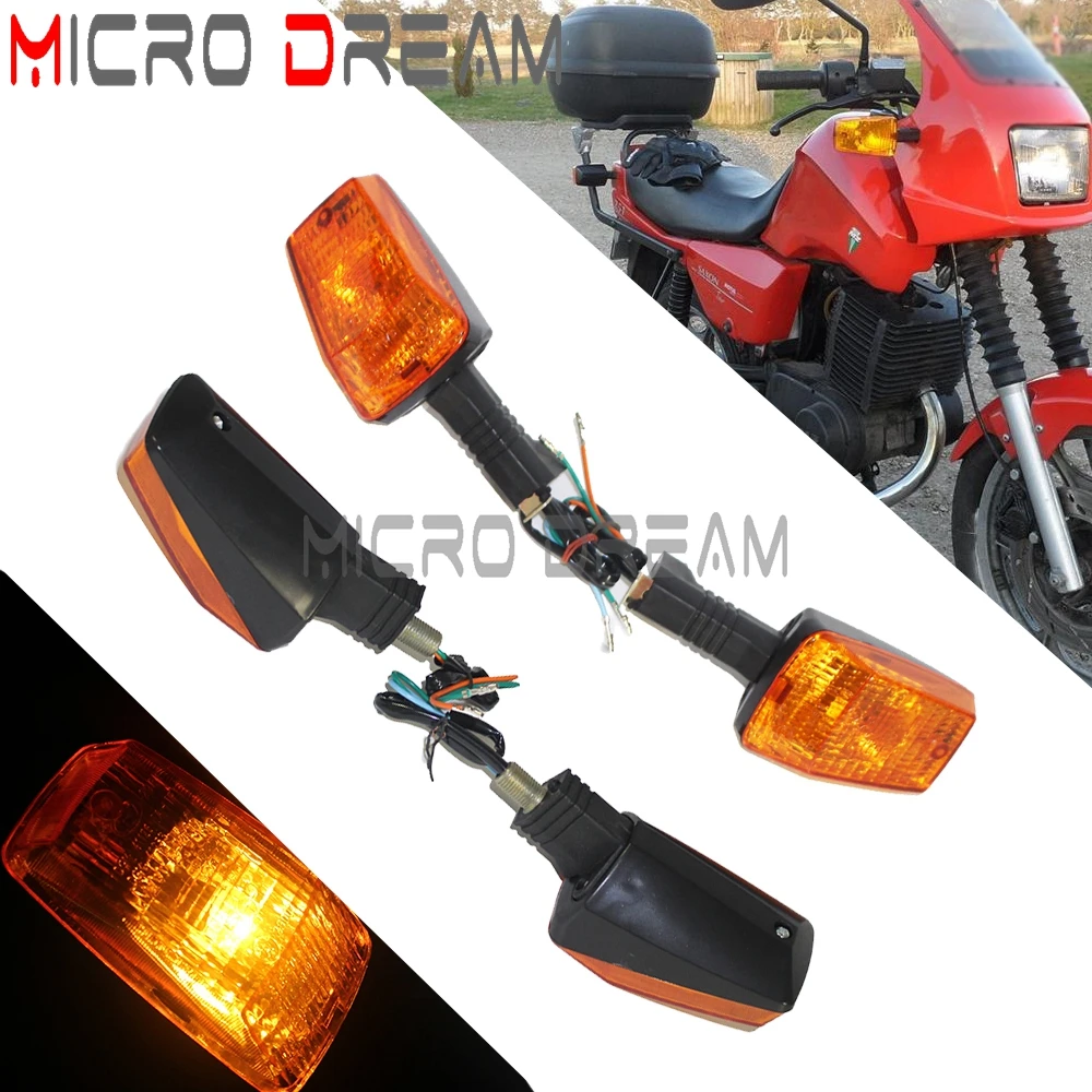 

12V Motorcycle Front/Rear Turn Signal Light Amber Indicator Blinker Flashing Lamp Lighting For MZ ETZ 251 Black Signal Lamps