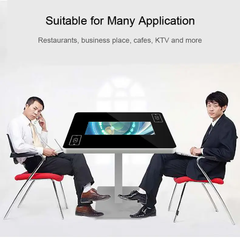 21.5 Lcd Screen Android Smart Coffee Capacitive Multi Touch Screen Game Table With Wireless Charger Touch Smart Coffee Table