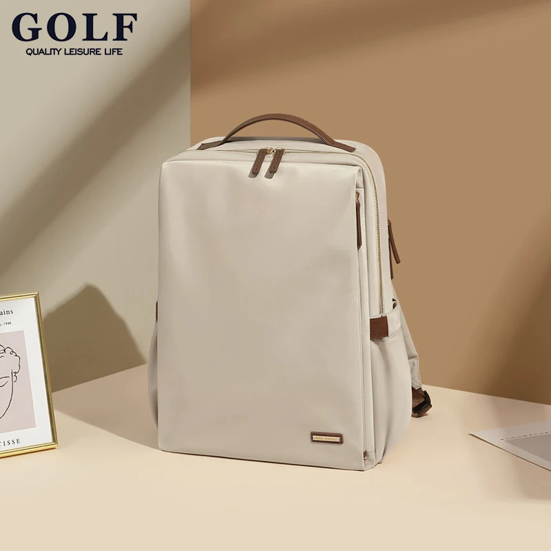 Damski plecak GOLF na laptopa 15,6 cala Wodoodporny elegancki damski plecak Biurowy biznesowy plecak Nylonowy podróżny wysokiej jakości