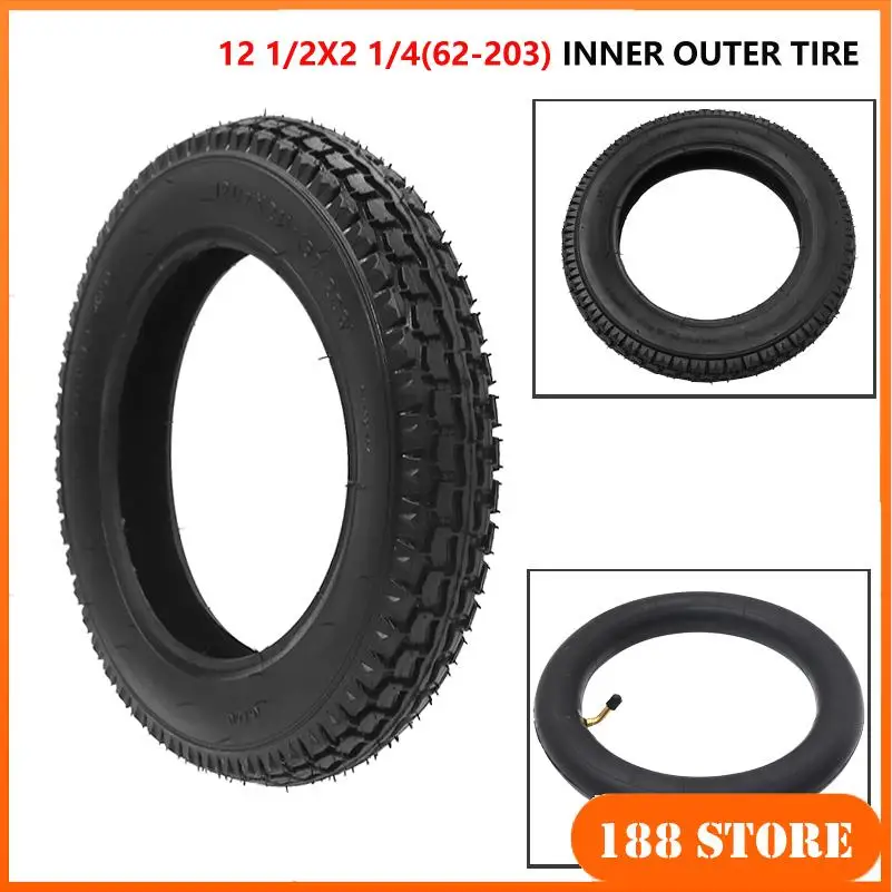 12-Inch tires 12 1/2 x 2 1/4 (62-203) Fit many gas electric scooter  e-bike wheel tire inner tube accessories