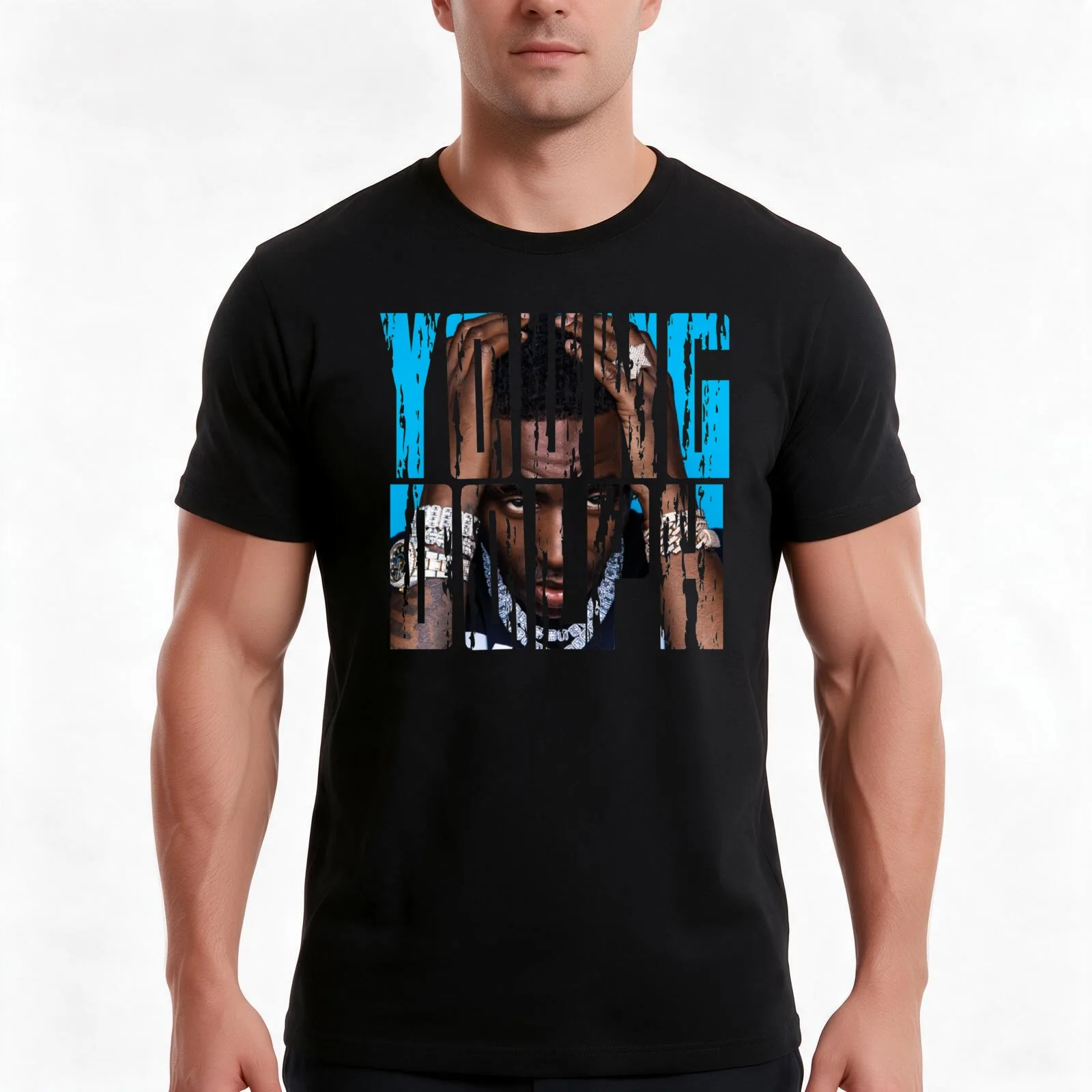 RIP Young Dolph Hip Hop Vintage Style Heavy Cotton Tee T-Shirt Summer Casual Cotton Tee Oversized Streetwear Tops 100% Cotton