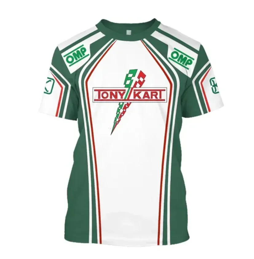 Men's Crew Neck Breathable Mesh Running Casual Short Sleeve Men's and Children's 3D Printed T-shirt Tony Kart Outdoor Blazer