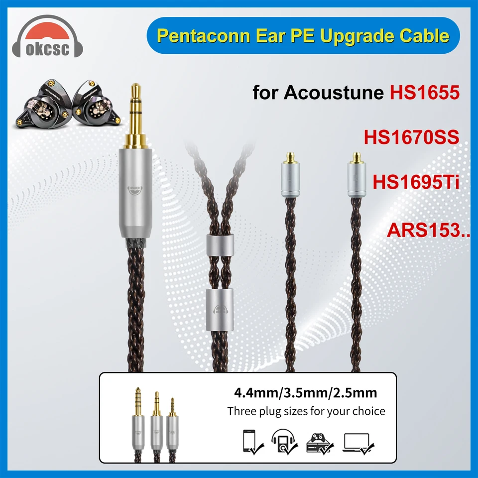 OKCSC ZT8 Pentaconn EAR イヤホンケーブル Acoustune HS1655 HS1670SS