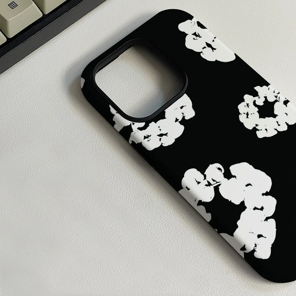 Flower Luxury Phone Case for D-Denims T-Tears iPhone 16 15 14 13 12 11 X XS XR XSMAX 7 8 Pro Max Plus Luxury Double-layer Back view 5