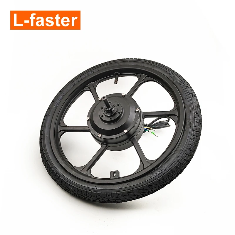 

DIY Black 350W 16 Inch Electric Bicycle Rear Drive Brushless Gear DC Hub Motor Wheel Kit with Throttle Controller