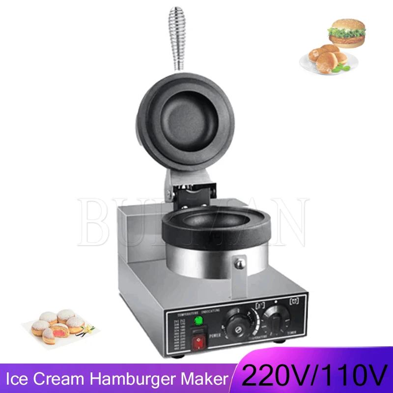 Elektrische Eis Waffel UFO Burger Maker Hamburg Gelato Panini Presse Maschine Sandwich Presse Maker 1200w 1300w