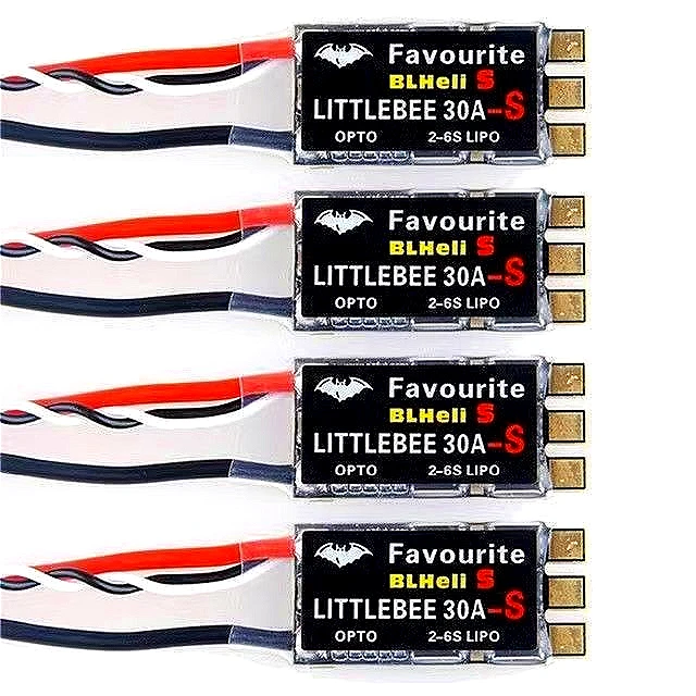 4 stuks LITTLEBEE BLHeli-s FVT Kleine bij LENTE 20A / 30A Borstelloze ESC 2-6S Ondersteunt DSHOT Oneshot42 OneShot125 Multicopter FPV