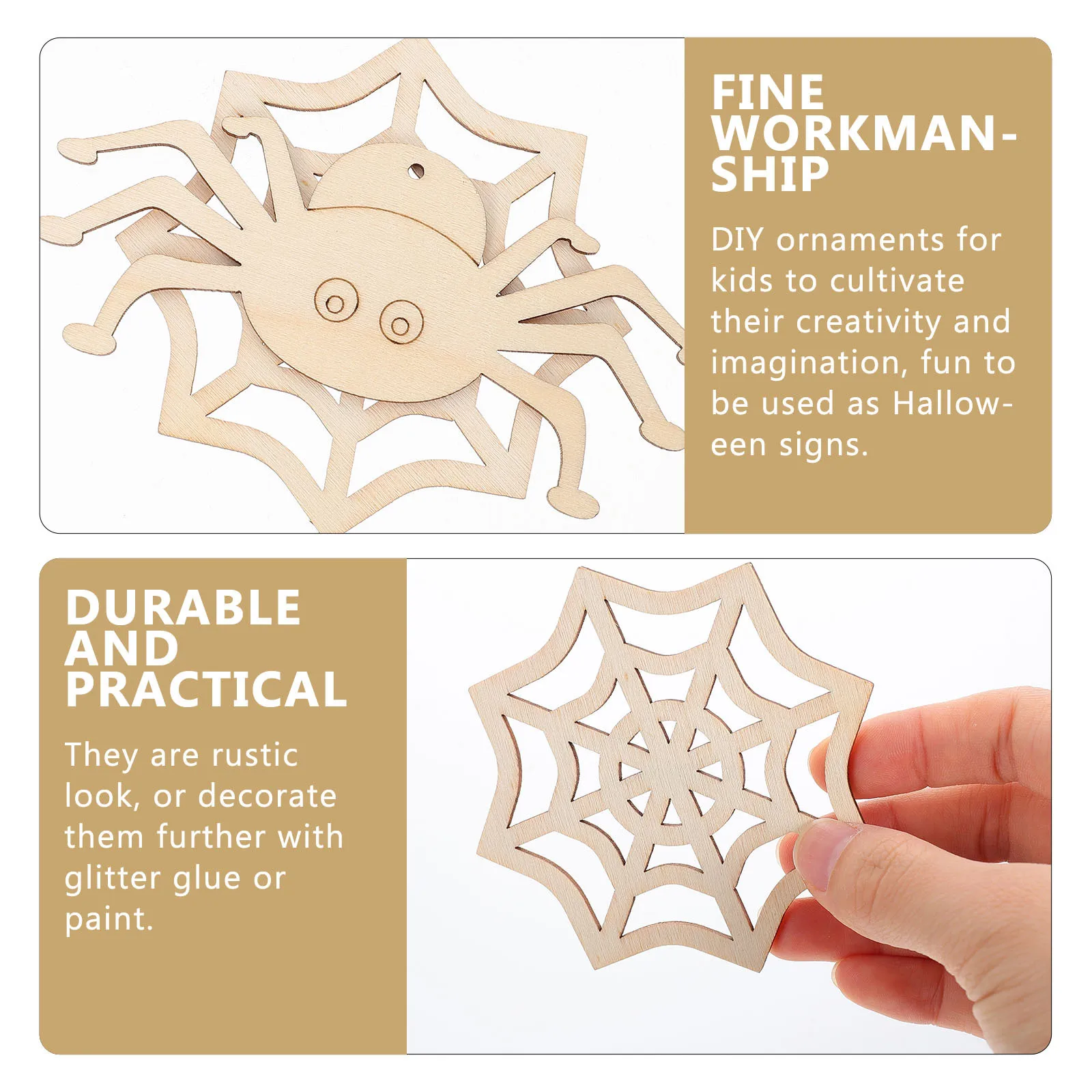 

20pcs Pumpkin Slices Halloween Wooden Cutouts Diy Crafts Decorative Unfinished Wooden Slices For Kids Party Supplies Chips Wood