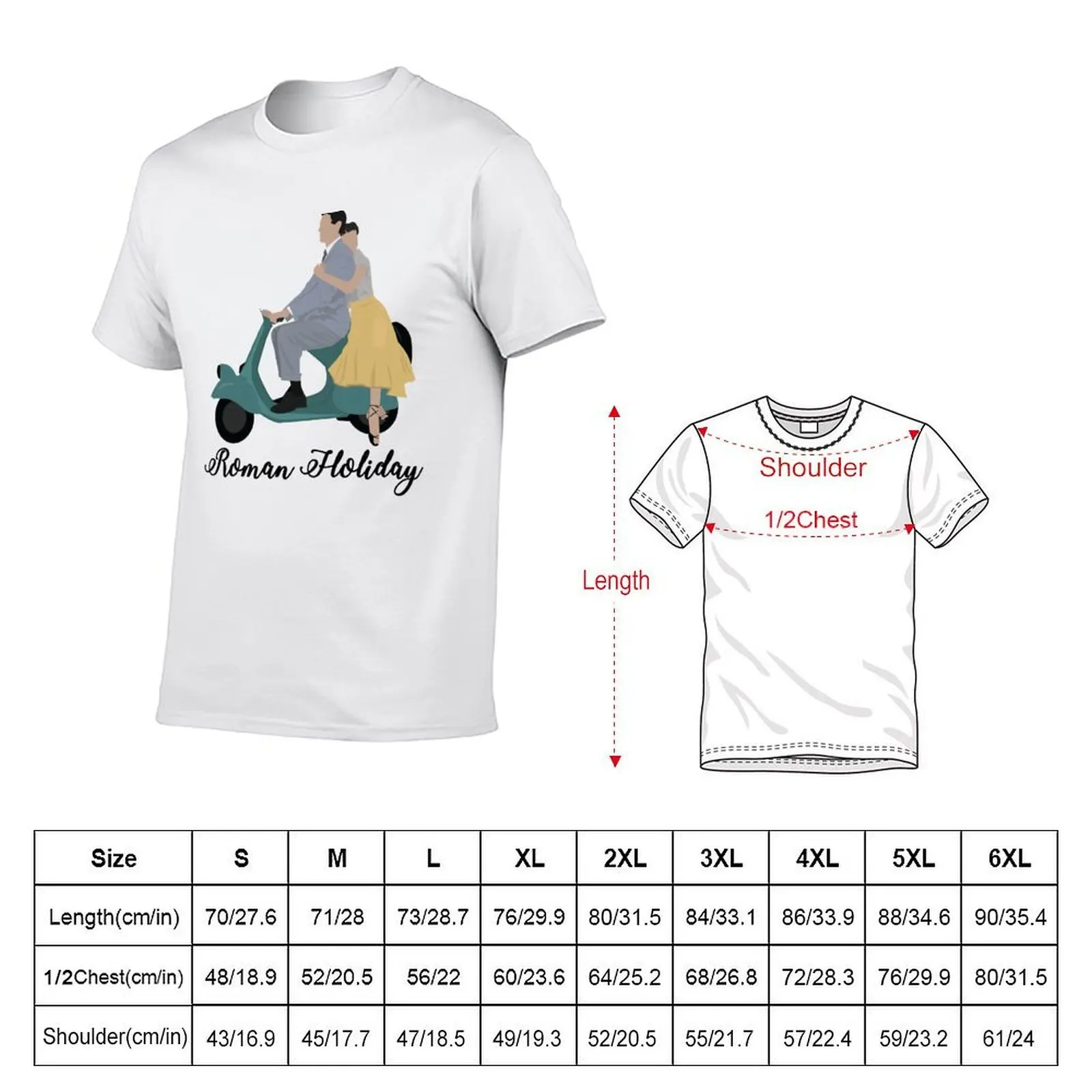 Roman Holiday T-Shirt t shirt man plain t shirts for man cotton soft man t shirts for men T-shirt
