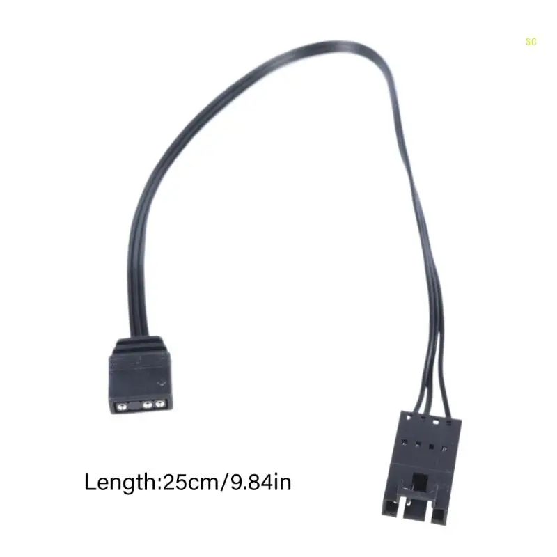 Удлинительный кабель управления освещением вентилятора для светодиодных вентиляторов, 4-контактный 3-контактный шнур 24AWG,