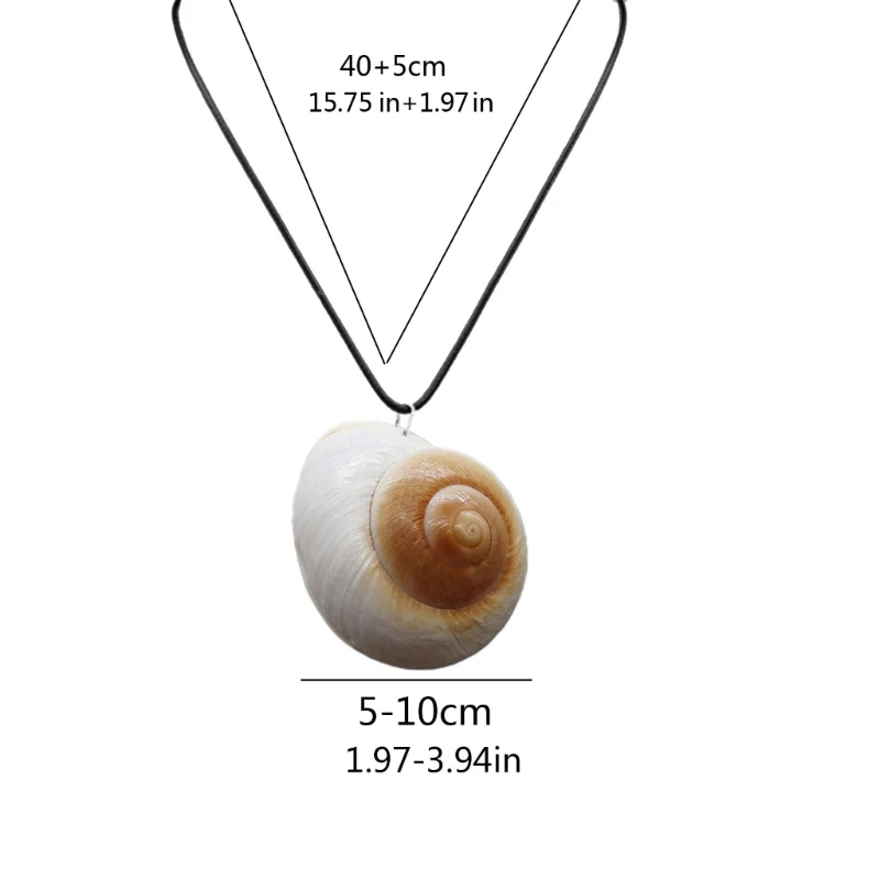 Glowing Seashells Pendant Necklace with Adjustable Rope Chain for Night Parties and Outdoor Event Trendy Women