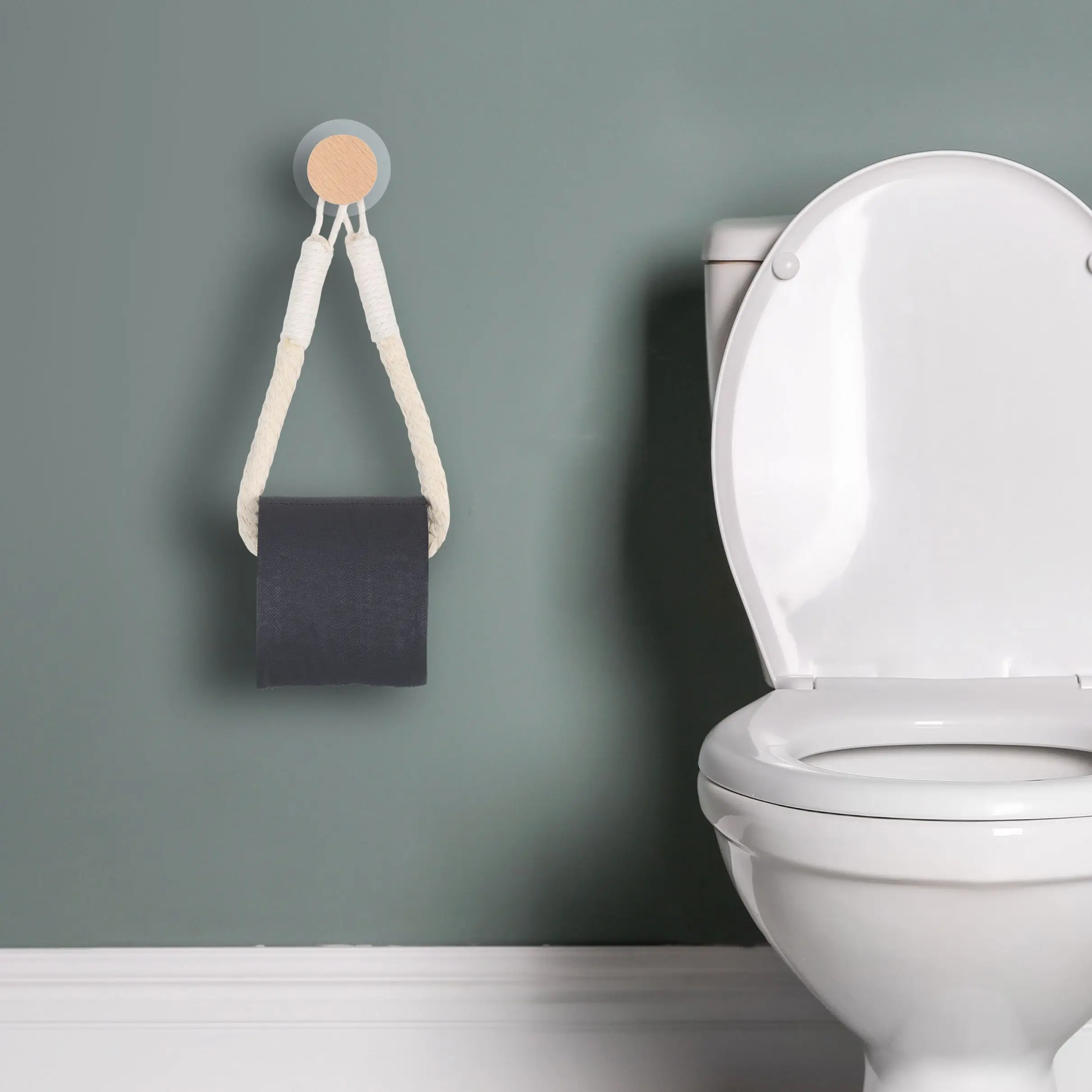 

Toilet Paper Towel Dispenser Wooden Paper Roll Holder for Bathroom Contact Paper Holder Household Storage Rack