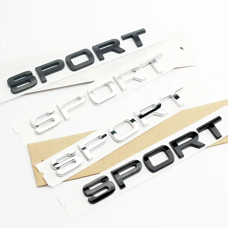 3D ABS SPORT Letters Emblem Rear Trunk Badge Sticker for Land Range Rover Discovery Evoque L494 L320 Car Styling Accessories