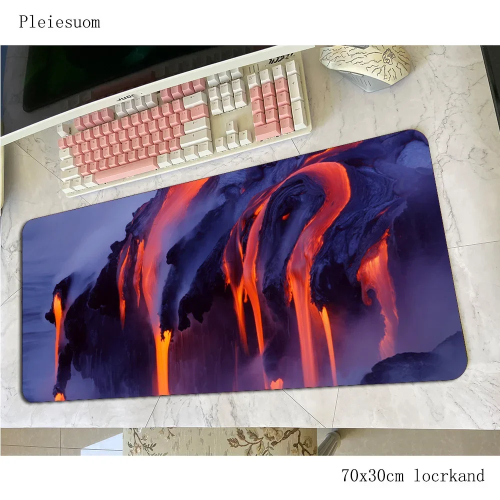 Volcanoes mats 700x300x3mm locrkand gaming mouse pad big keyboard mousepad High-end notebook gamer accessories padmouse mat