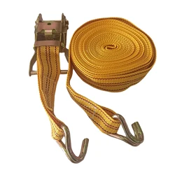 Load Winch Towing Rope 3/6/8/10 Meter Car Strapping Belt Tensioner 40mm Ratchet Tie Down Thickened Truck Strapping Rope Fastener